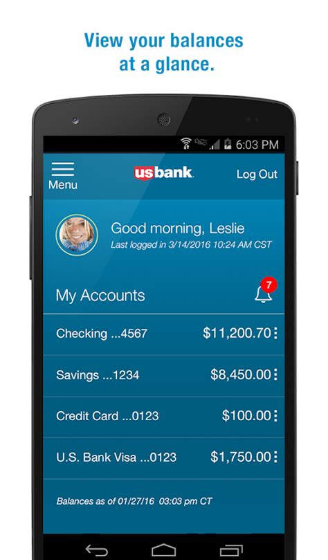 Manage accounts and cards. . Us bank app download
